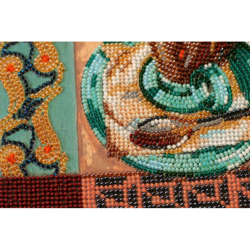 Mid-sized bead embroidery kit Mocha