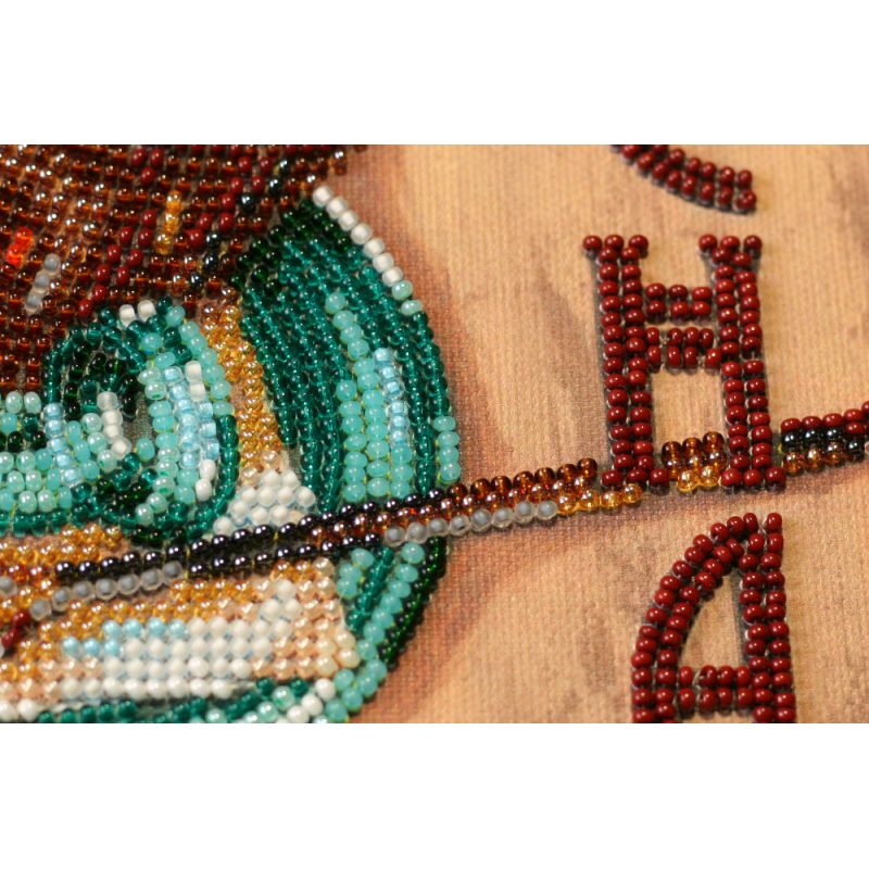 Mid-sized bead embroidery kit Mocha