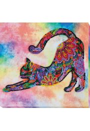 Mid-sized bead embroidery kit Playful kitten