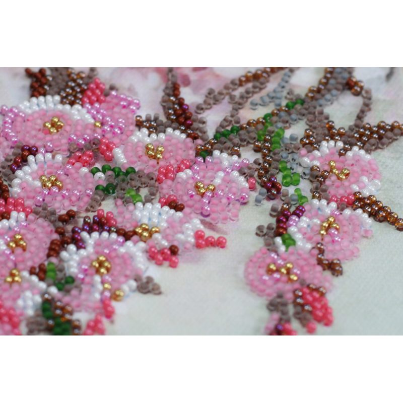 Mid-sized bead embroidery kit Stick of sakura