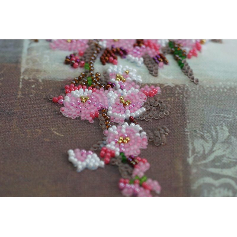 Mid-sized bead embroidery kit Stick of sakura