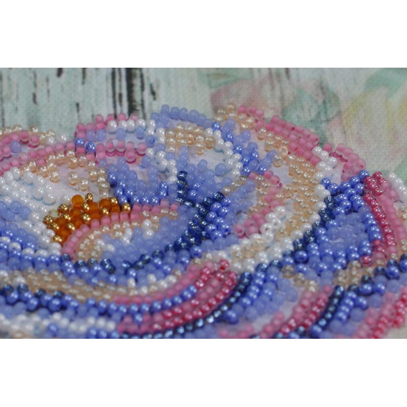 Mid-sized bead embroidery kit Сhina rose