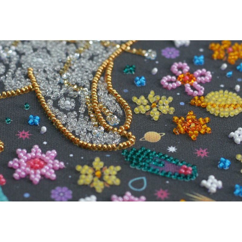 Mid-sized bead embroidery kit Under the star of hapiness