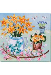 Mid-sized bead embroidery kit April morning