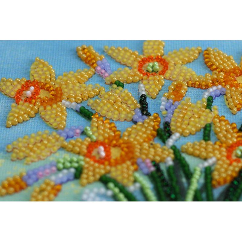 Mid-sized bead embroidery kit April morning