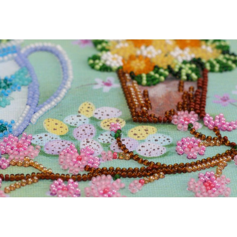 Mid-sized bead embroidery kit April morning