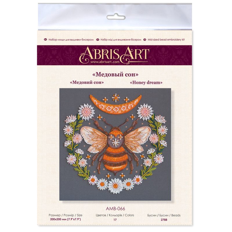 Mid-sized bead embroidery kit Honey dream