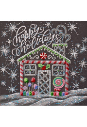 Mid-sized bead embroidery kit Icing-sugar