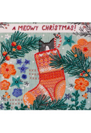 Mid-sized bead embroidery kit Meowy