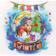 Mid-sized bead embroidery kit Happy winter