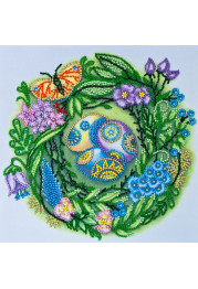 Mid-sized bead embroidery kit Easter wreath