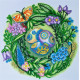 Mid-sized bead embroidery kit Easter wreath
