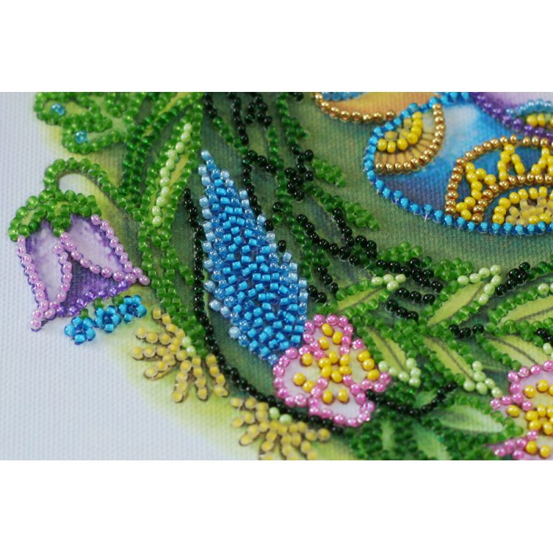 Mid-sized bead embroidery kit Easter wreath