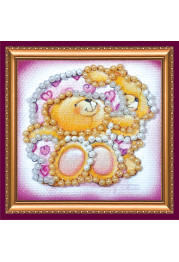 Mini Magnets Bead embroidery kit Teddy bears – 1
