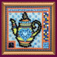 Mini Magnets Bead embroidery kit Yellow kettle