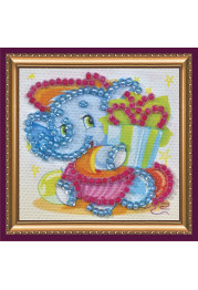 Mini Magnets Bead embroidery kit Baby elephant