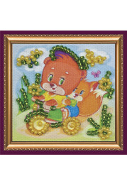 Mini Magnets Bead embroidery kit Happy walking