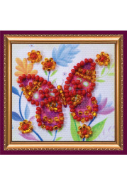 Mini Magnets Bead embroidery kit Flying flower