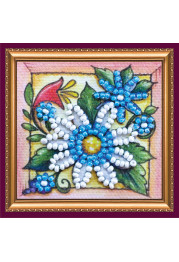 Mini Magnets Bead embroidery kit Guessing on a camomile