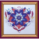 Mini Magnets Bead embroidery kit Love symbol