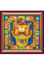 Mini Magnets Bead embroidery kit Unusual flower