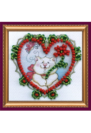 Mini Magnets Bead embroidery kit I give you a flower