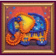 Mini Magnets Bead embroidery kit Orange elephant