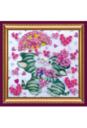 Mini Magnets Bead embroidery kit Pair in love