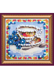 Mini Magnets Bead embroidery kit Herb tea