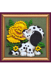 Mini Magnets Bead embroidery kit Puppy