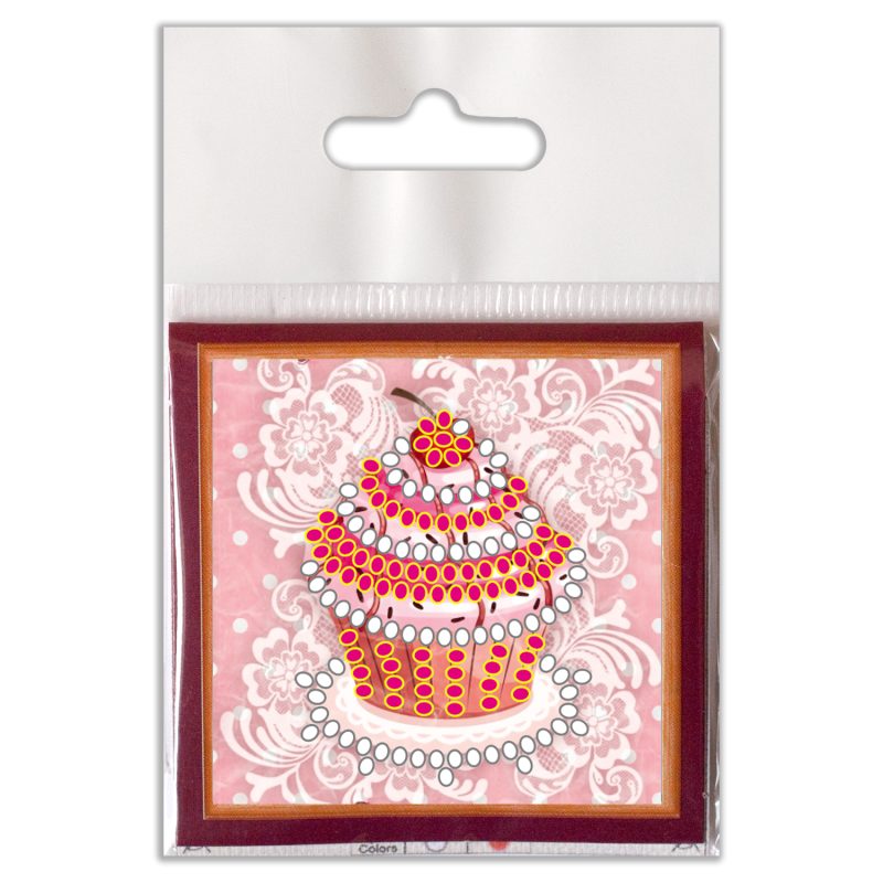 Mini Magnets Bead embroidery kit Sweet basket
