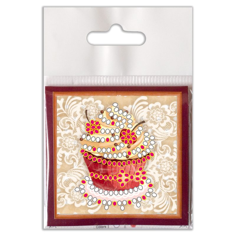 Mini Magnets Bead embroidery kit Favorite cake