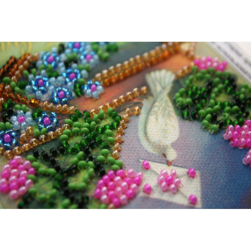 Postcard Bead embroidery kit With love – 1