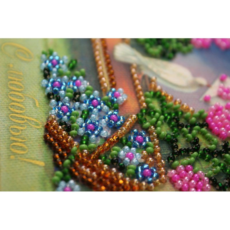 Postcard Bead embroidery kit With love – 1