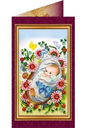 Postcard Bead embroidery kit Baby boy – 1