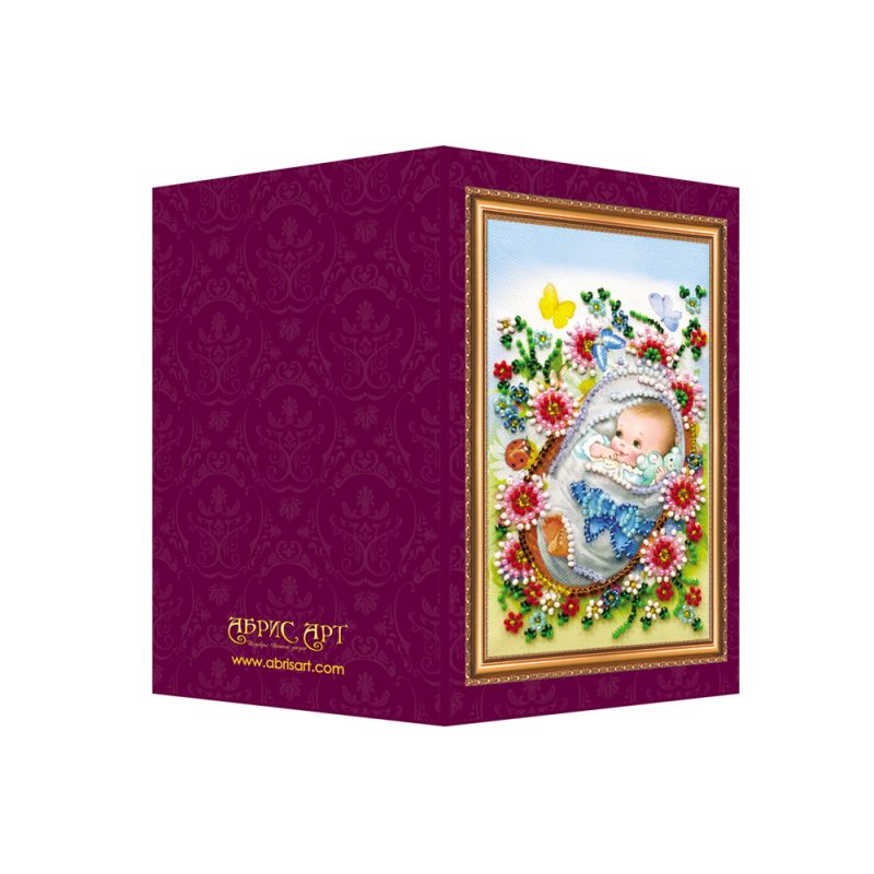 Postcard Bead embroidery kit Baby boy – 1