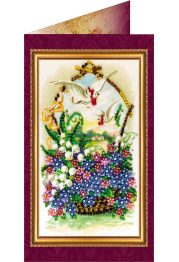 Postcard Bead embroidery kit Happy Angel Day – 1