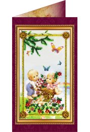 Postcard Bead embroidery kit Congratulations – 1