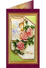Postcard Bead embroidery kit Happy Wedding – 1