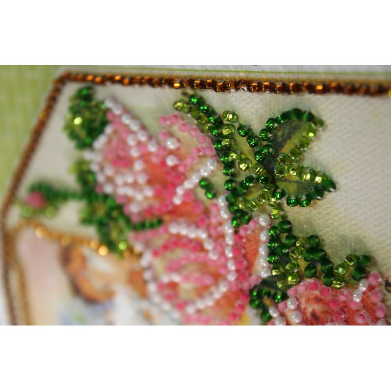 Postcard Bead embroidery kit Happy Wedding – 1
