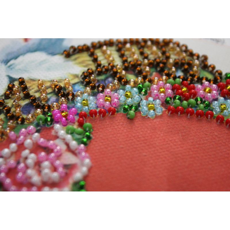 Postcard Bead embroidery kit With love – 2