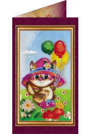 Postcard Bead embroidery kit Happy Birthday – 3
