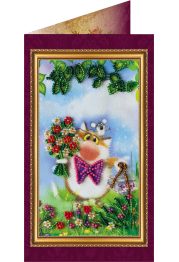 Postcard Bead embroidery kit Congratulations – 5