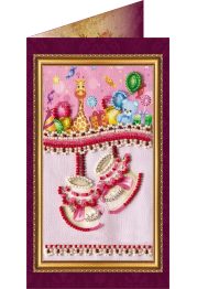 Postcard Bead embroidery kit Daughter's birthday – 1