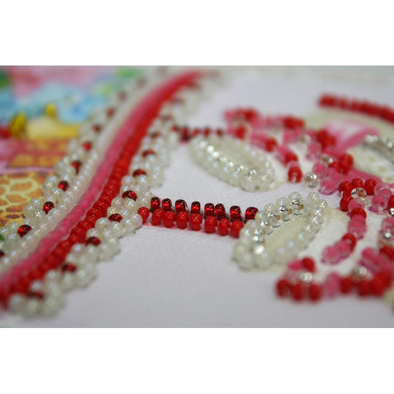 Postcard Bead embroidery kit Daughter's birthday – 1