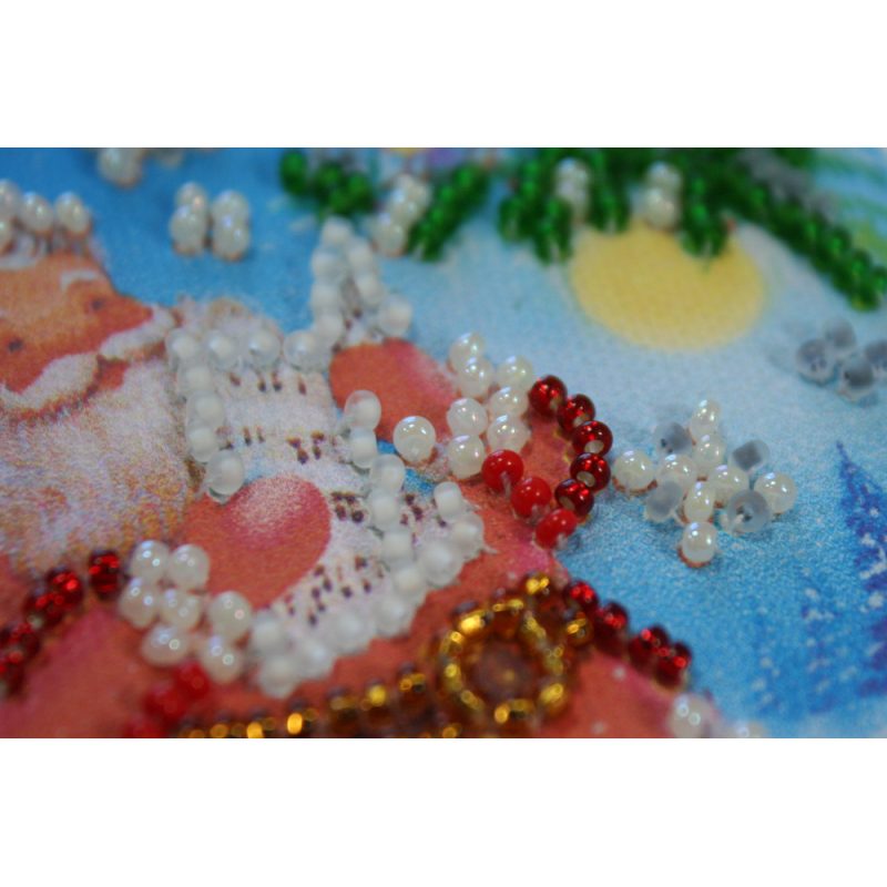 Postcard Bead embroidery kit Happy New Year – 4