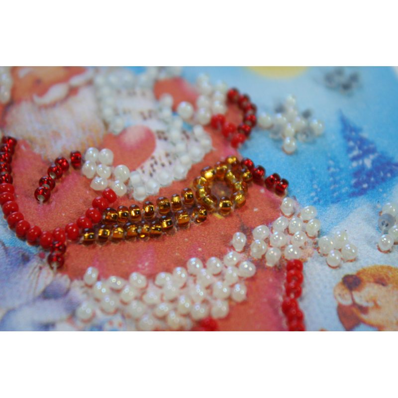 Postcard Bead embroidery kit Happy New Year – 4