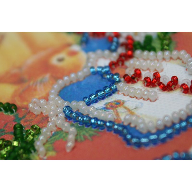 Postcard Bead embroidery kit Merry Christmas – 1