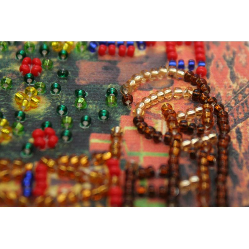 Postcard Bead embroidery kit Happy Christmas – 1