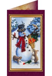 Postcard Bead embroidery kit Merry Christmas – 2